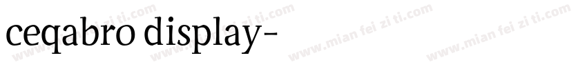 ceqabro display字体转换